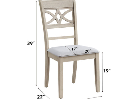 Ferris - 7 Piece Dining Set With Cross Back Chairs And Rectangular Table - Antique White
