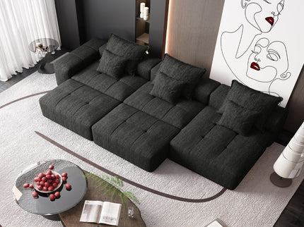 Modern Oversized Diy Combination, Modular Sectional Sofa With Pillows