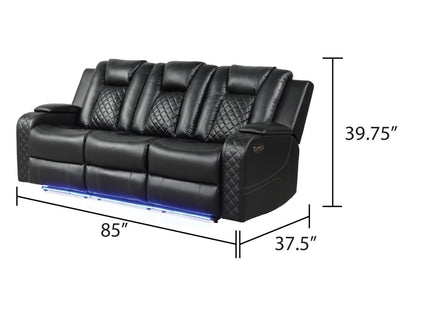 Benz - Power Recliner Set With LED Lighting And USB Charging