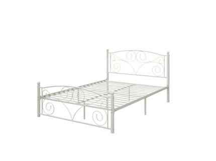 Unique Flower Sturdy System Metal Bed Frame With Headboard And Footboard