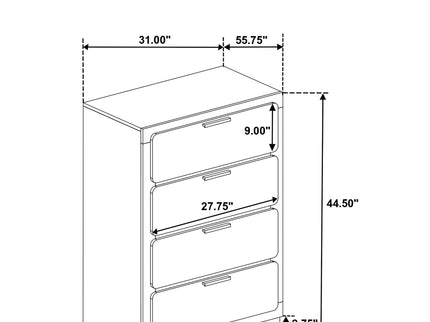 4 Drawer Bedroom Chest