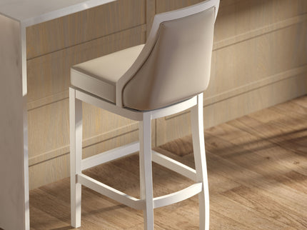 Modern Swivel Stool With Tall Back