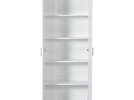 Storage Cabinet With Adjustable Shelves, 2 Doors, Rectangle Design For Bathroom