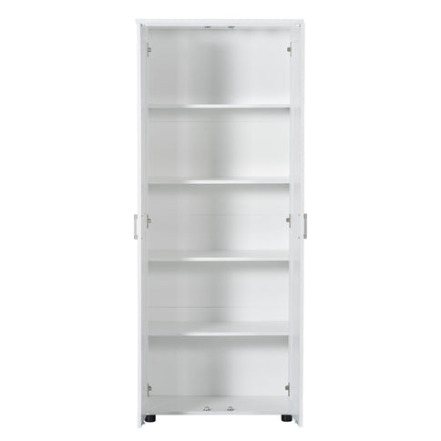Storage Cabinet With Adjustable Shelves, 2 Doors, Rectangle Design For Bathroom