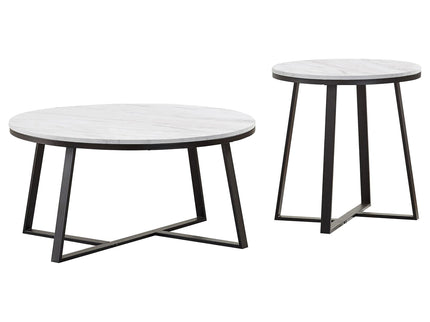 Melisa - 2 Piece Coffee And End Table Set - White Marble