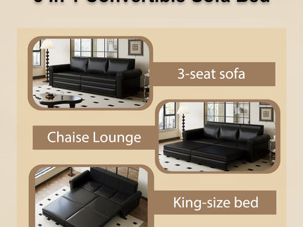 Chesterfield Sofa & Pull Out Bed