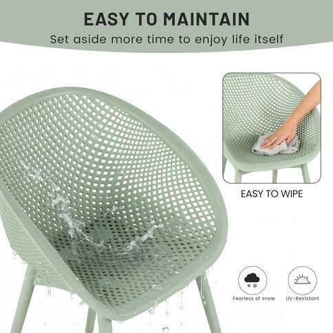 2 Pack Lounge Chair Set & Folding Square Table