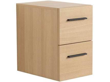 Floating Bathroom Vanity Drawer Base, Wall Mounted Storage With 2 Drawers - Light Oak