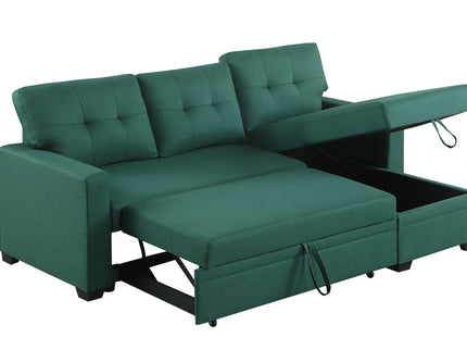 Upholstered Pull Out Sectional Sofa With Chaise