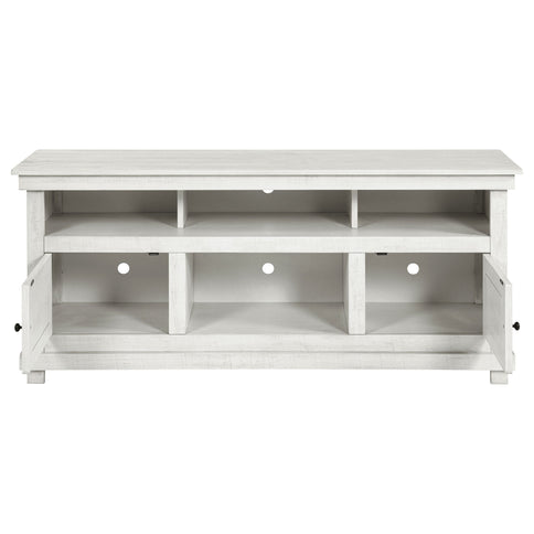 Castleton - TV Stand Media Console With Open Shelves And Storage Compartments - Antique White