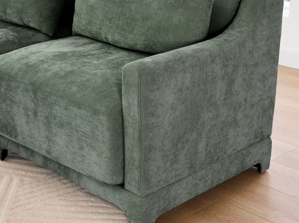 Elegant Sofa With Ergonomic Design And Lumbar Pillows