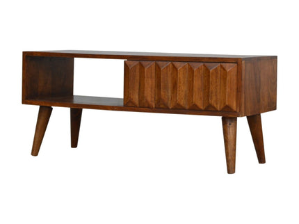 Prism Sliding Media Unit - Chestnut