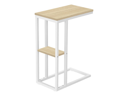 Accent Table, C - Shaped, Marble Look Contemporary & Modern Convenient Design
