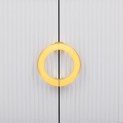 Modern TV Stand For TVs Up To 80", Entertainment Center With 4 Drawers And 1 Cabinet, Wood TV Console Table With And Handles For Living Room - White