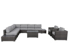 Dark Brown / 6 Pc. Sectional, 2 Chairs, 3 Tables
