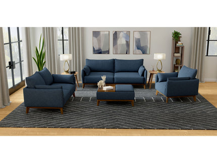Loveseat With Flared Legs - Blue