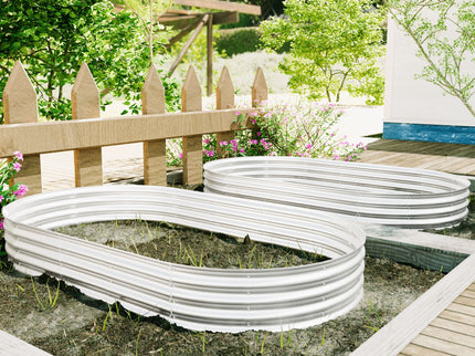 Heavy Duty Galvanized Raised Garden Bed Kit For Vegetables, Flowers & Herbs
