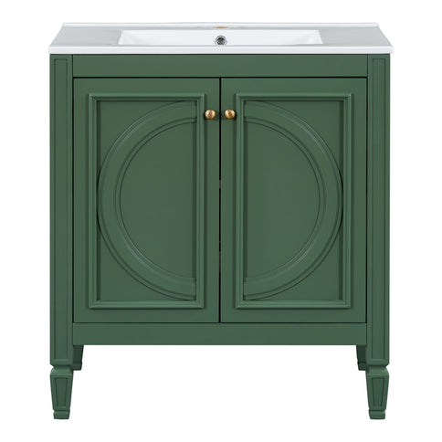 Bathroom Vanity With Sink With 2 Doors And Adjustable Shelf