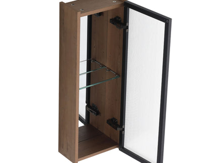 30" Wall Mounted Mirror Cabinet With Door - Imitative Oak