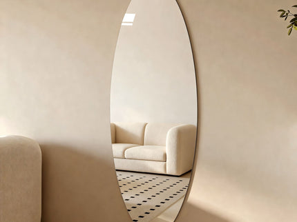 Modern Oval Full Length Wall Mirror