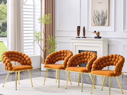 Puffy Bubble, Ball Chain Chairs For Dining Room (Set of 2)