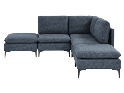 Upholstered Modular Sectional With Tall Legs, Medium Firm Seat