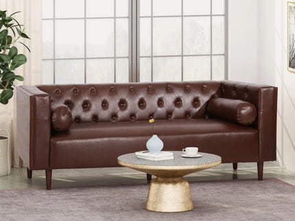 Contemporary 3 Seater Sofa With Tufted Design