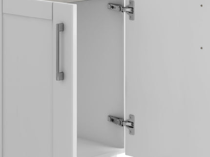 Shaker - Modern Wide, Laundry Cabinet With Faucet And Stainless Steel Sink