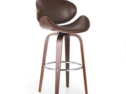 Lumos - Mid Century Modern Upholstered Swivel Barstool