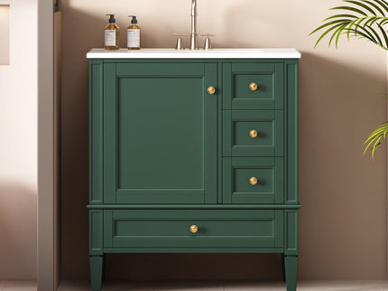 Bathroom Vanity With Sink, 3 Drawer Storage Cabinet