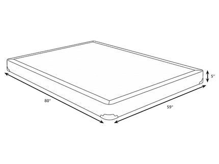Low Profile Box Spring Foundation With Padded Slats And Breathable Design
