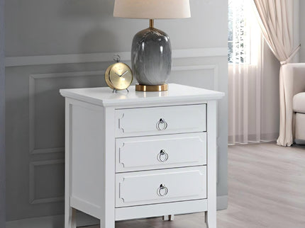 Hammond - 3 Drawer Nightstand - White