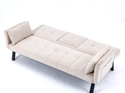Sofa Bed With Foldable Design And Cup Holder