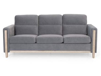 Comfortable Solid Wood Three-Seater Sofa, Soft Cushions, Durable And Long-Lasting, 79.5" Sofa Couch For Living Room