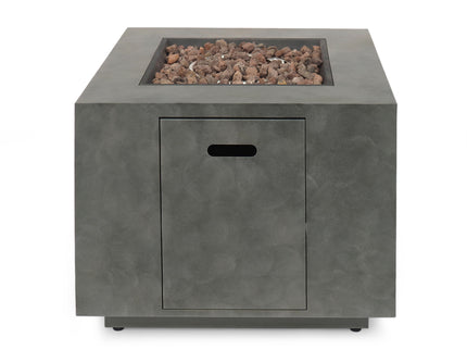 Outdoor Patio Gas Burning Fire Pit Table 50, 000 Btu, Square