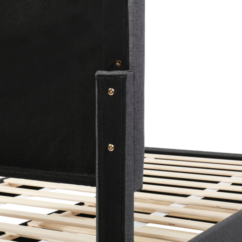 Upholstered Design Platform Bed With Trundle