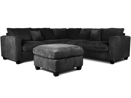 Modern Style L-Shaped Sectional Set With Ottoman