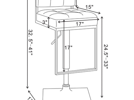 Alameda - Adjustable Bar Stool - White
