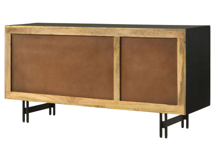 Madrid - 3 Door Accent Cabinet Doors - Natural / Black