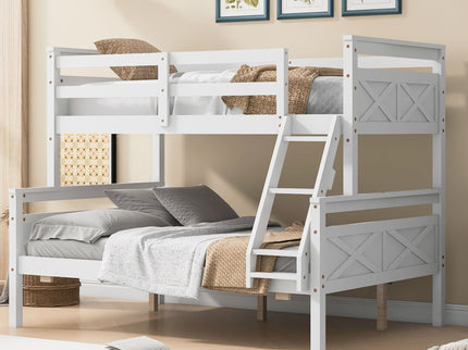 Bunk Bed With Ladder And Safety Guardrail