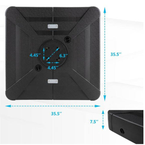 Round Cantilever Patio Umbrella With 360 Rotation & Infinite Tilt Adjustment