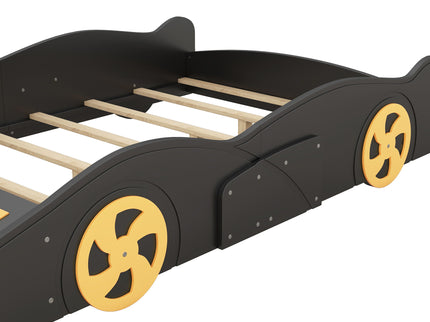 Race Car Shaped Platform Bed With Wheels And Storage