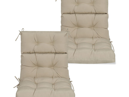 2 Piece High Back Patio Chair Cushion Set
