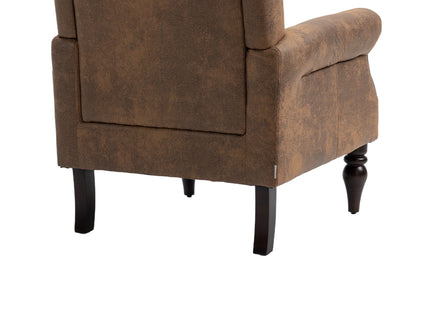 Modern Accent Armchair With Sturdy Wood Legs