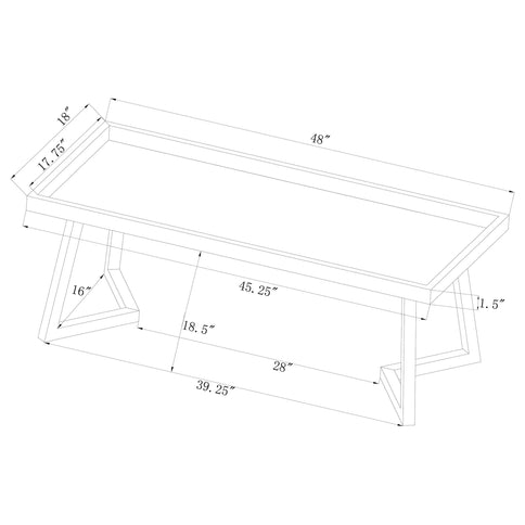 Upholstered Tufted Bench - Gray