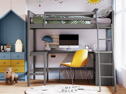 Loft Bed With Shelves With Desk