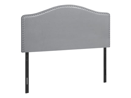 Full Size, Bed Headboard Only, Upholstered Transitional - Gray