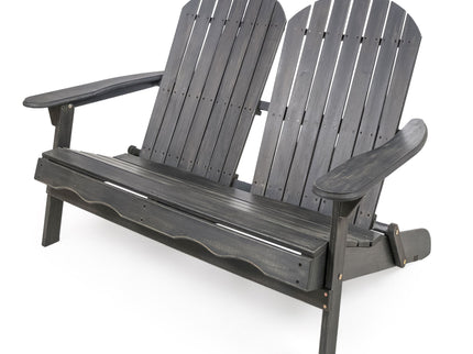 Outdoor Adirondack Rocking Loveseat With Hand Crafted Details
