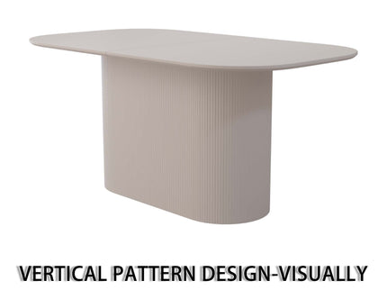 Modern Dining Table With Vertical Striped Legs