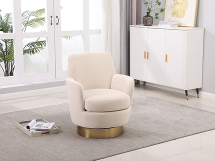 Teddy Swivel Barrel Chair, Swivel Accent Chairs Armchair For Living Room